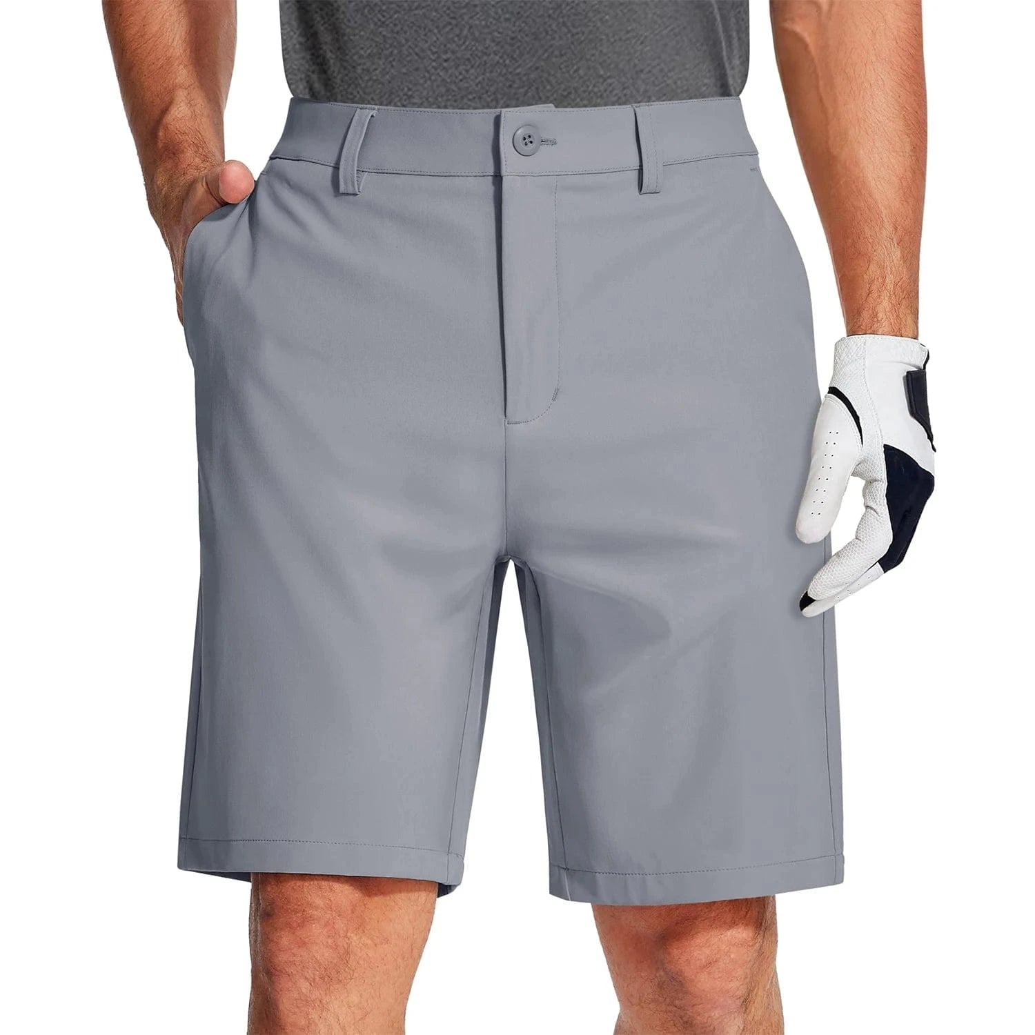Primadon Golf Shorts Hellgrau / M Maro | sportliche Golfshorts für Herren schnell trocknend