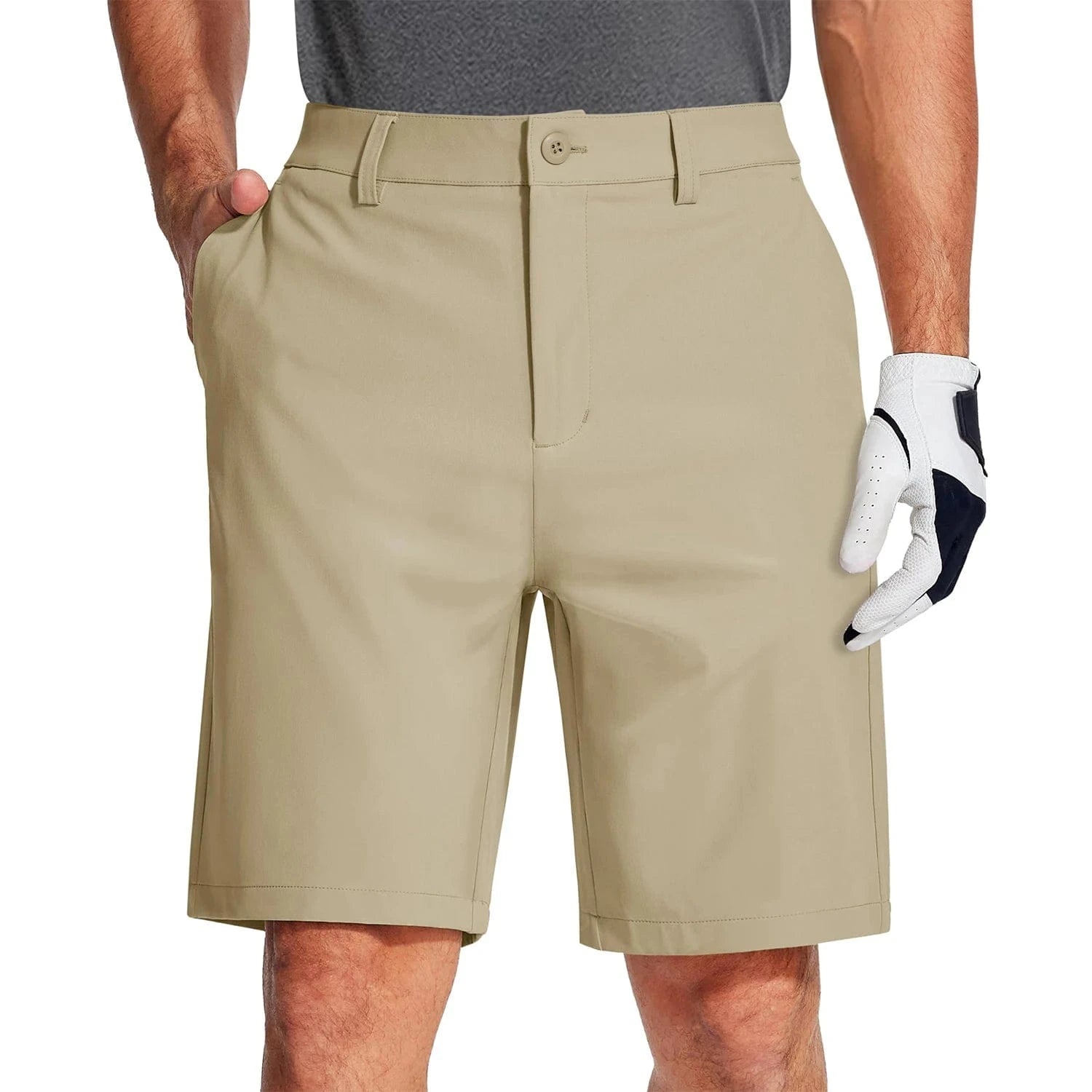 Primadon Golf Shorts Khaki / M Maro | sportliche Golfshorts für Herren schnell trocknend