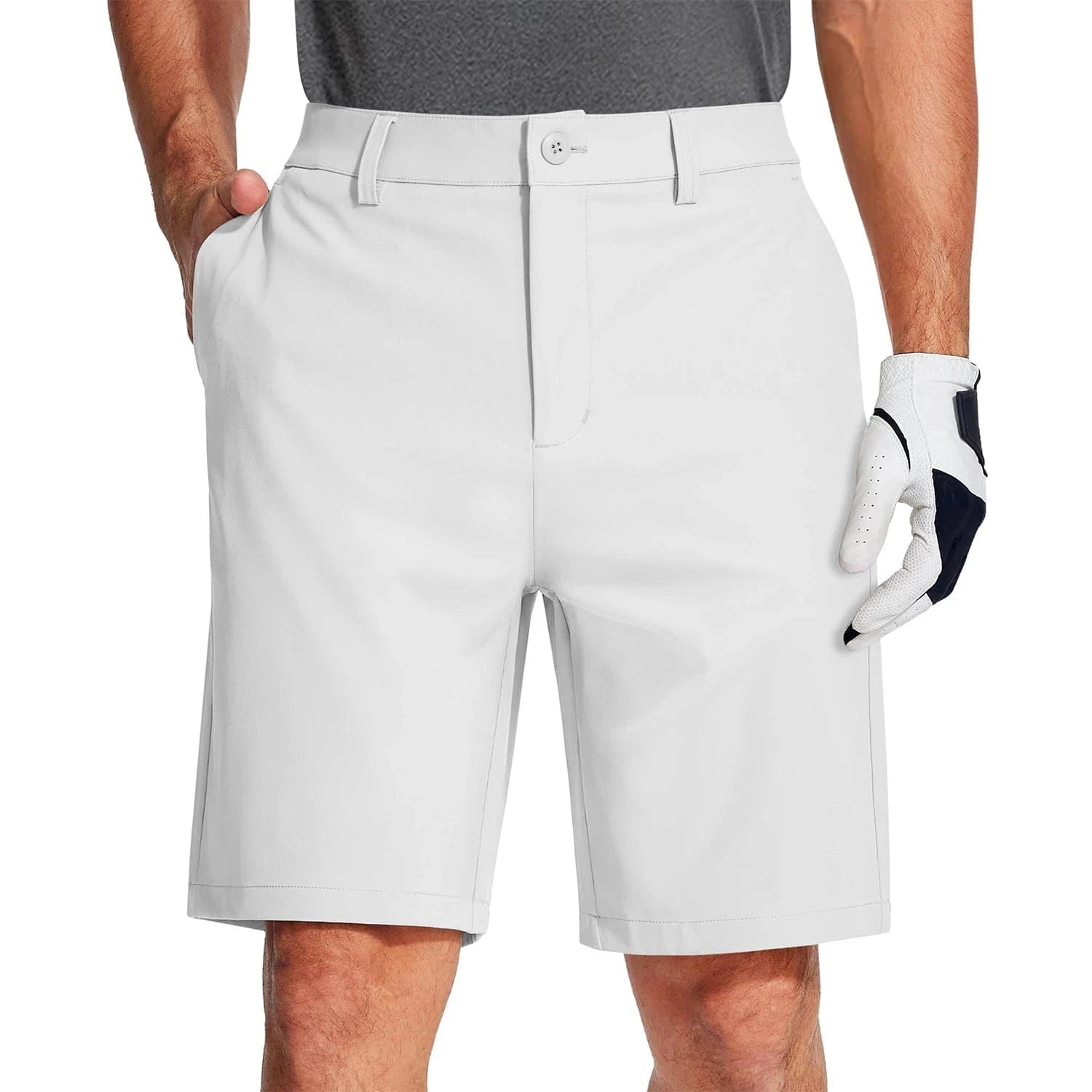 Primadon Golf Shorts Weiß / M Maro | sportliche Golfshorts für Herren schnell trocknend