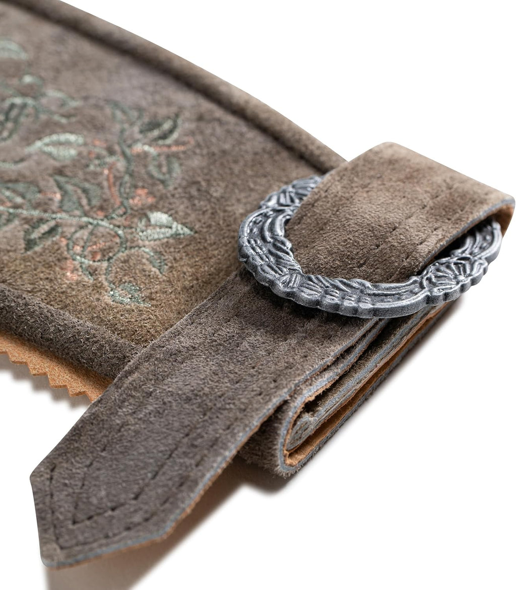 Primadon Gürtel & Hosenträger Anton | Traditionelle Lederhosenträger für Herren Echtleder