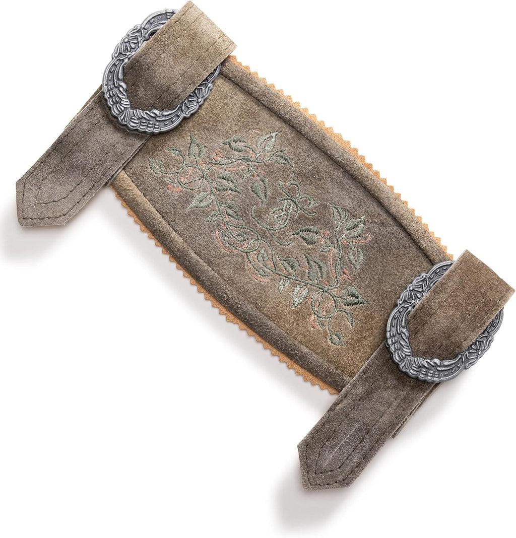 Primadon Gürtel & Hosenträger Anton | Traditionelle Lederhosenträger für Herren Echtleder