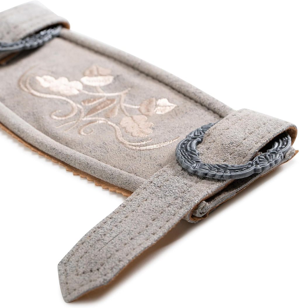 Primadon Gürtel & Hosenträger Anton | Traditionelle Lederhosenträger für Herren Echtleder