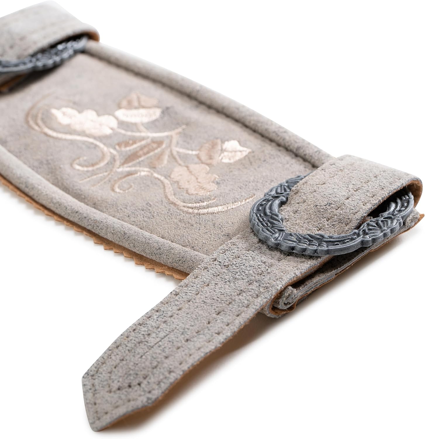 Primadon Gürtel & Hosenträger Anton | Traditionelle Lederhosenträger für Herren Echtleder