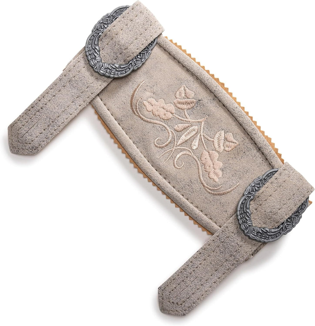 Primadon Gürtel & Hosenträger Anton | Traditionelle Lederhosenträger für Herren Echtleder