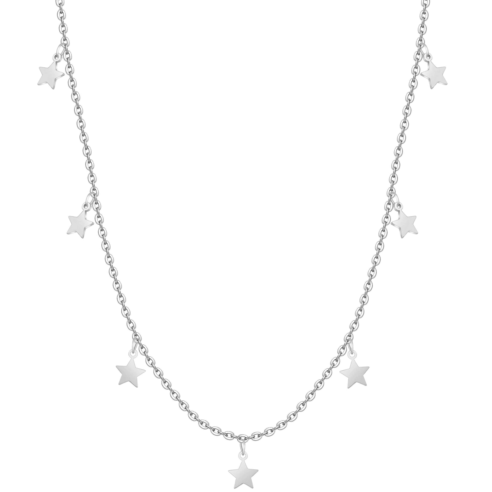 Primadon Halsketten Silber Elara | Stilvolle Sternhalskette für Damen Gold/Silber