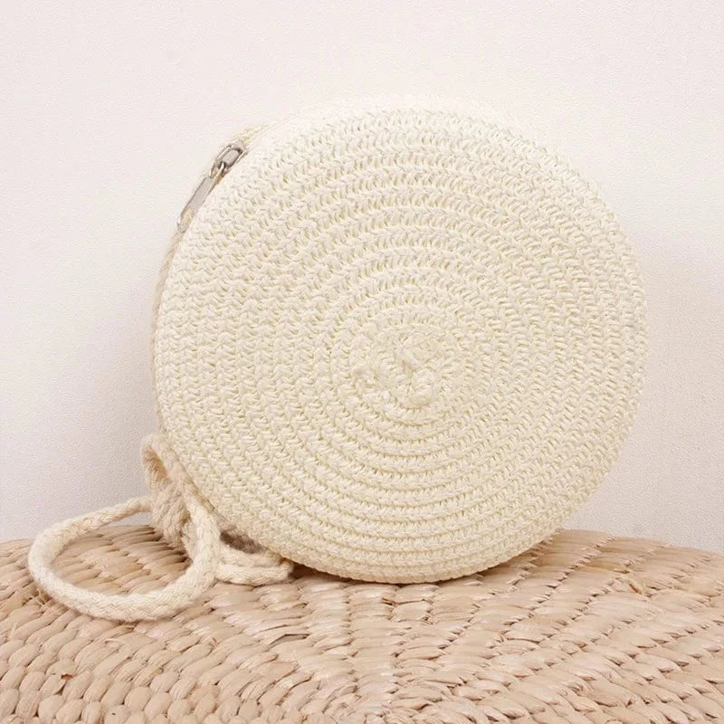 Primadon Handtaschen Beige Soleil | elegante Strohbeutel-Tasche für Damen Sommer