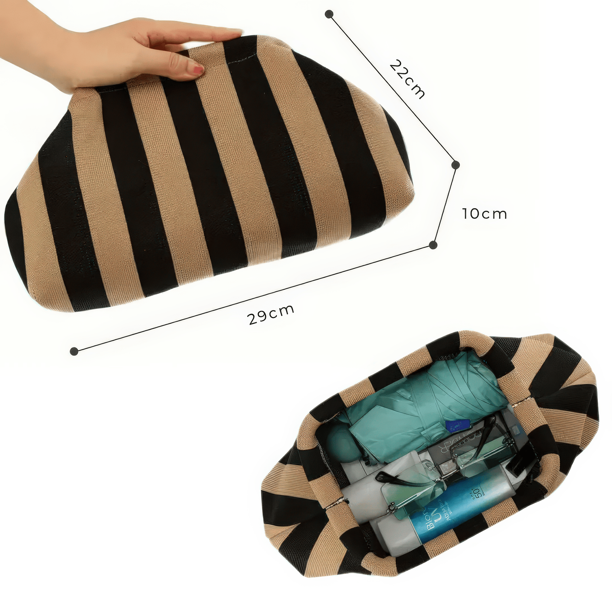 Primadon Handtaschen Clara leichte Clutch Tasche für Damen Sommer