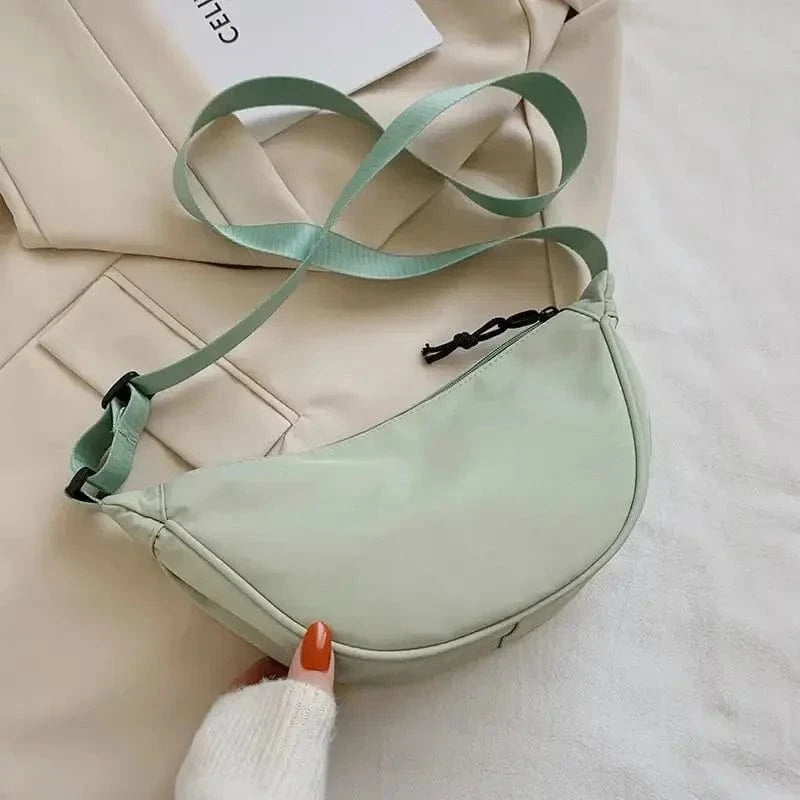Primadon Handtaschen Grün Lena leichte Umhängetasche für Damen nylon