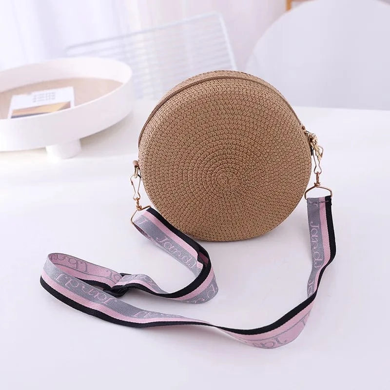 Primadon Handtaschen Nature Soleil | elegante Strohbeutel-Tasche für Damen Sommer