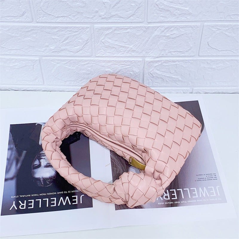 Primadon Handtaschen Rosa Mira | gewebte Hobo-Tasche für Damen flexibel