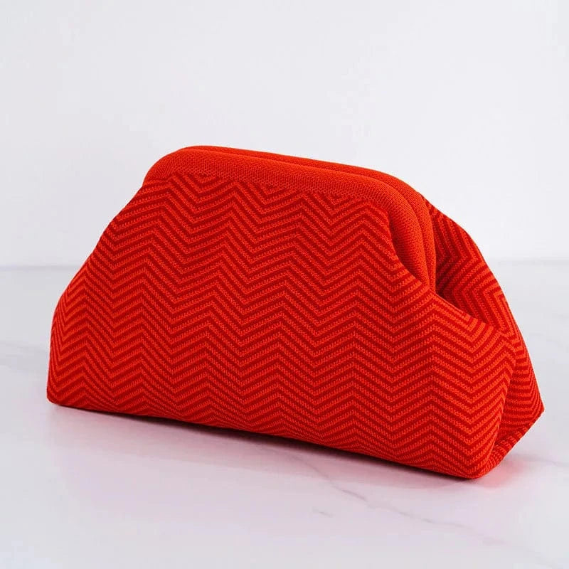 Primadon Handtaschen Rot Clara leichte Clutch Tasche für Damen Sommer