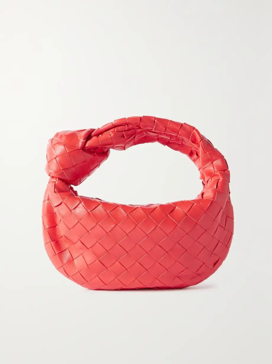 Primadon Handtaschen Rot Mira | gewebte Hobo-Tasche für Damen flexibel