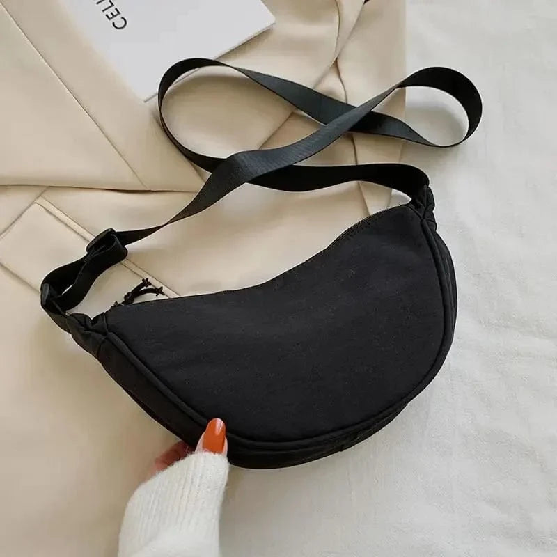 Primadon Handtaschen Schwarz Lena leichte Umhängetasche für Damen nylon
