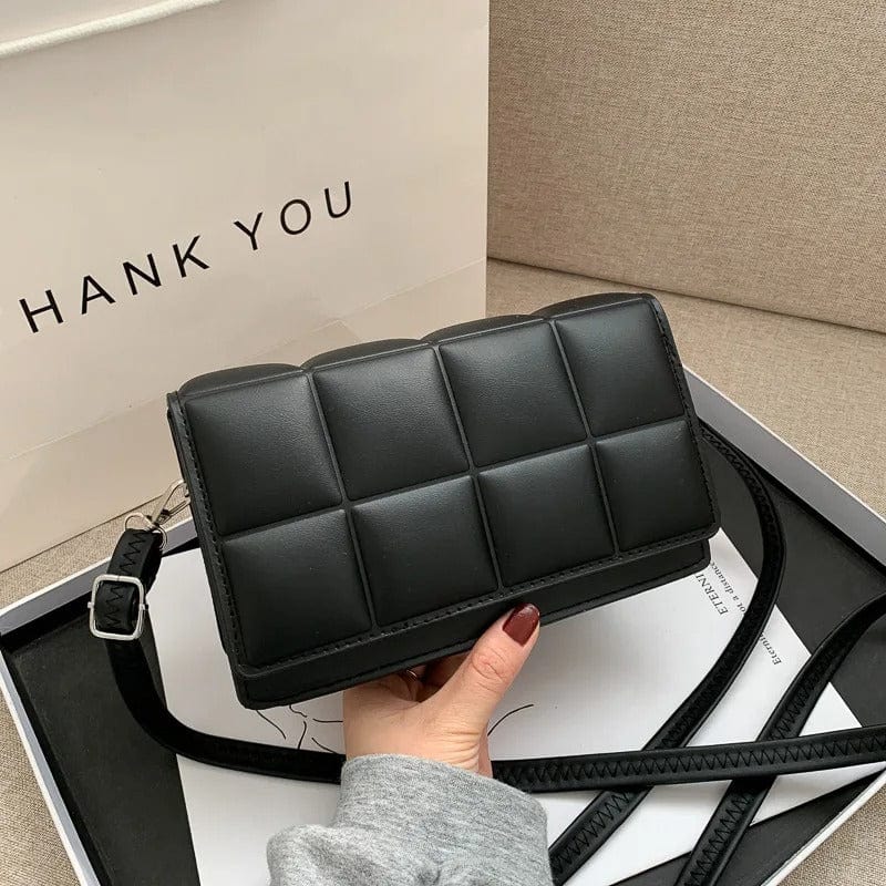 Primadon Handtaschen Schwarz Mila | elegante Umhängetasche für Damen PU-Leder