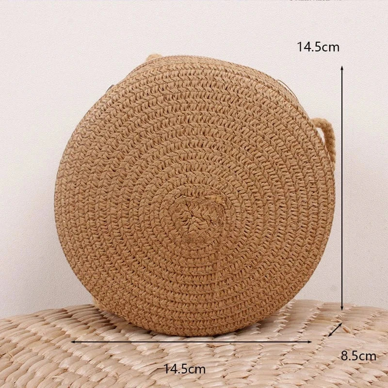Primadon Handtaschen Soleil | elegante Strohbeutel-Tasche für Damen Sommer