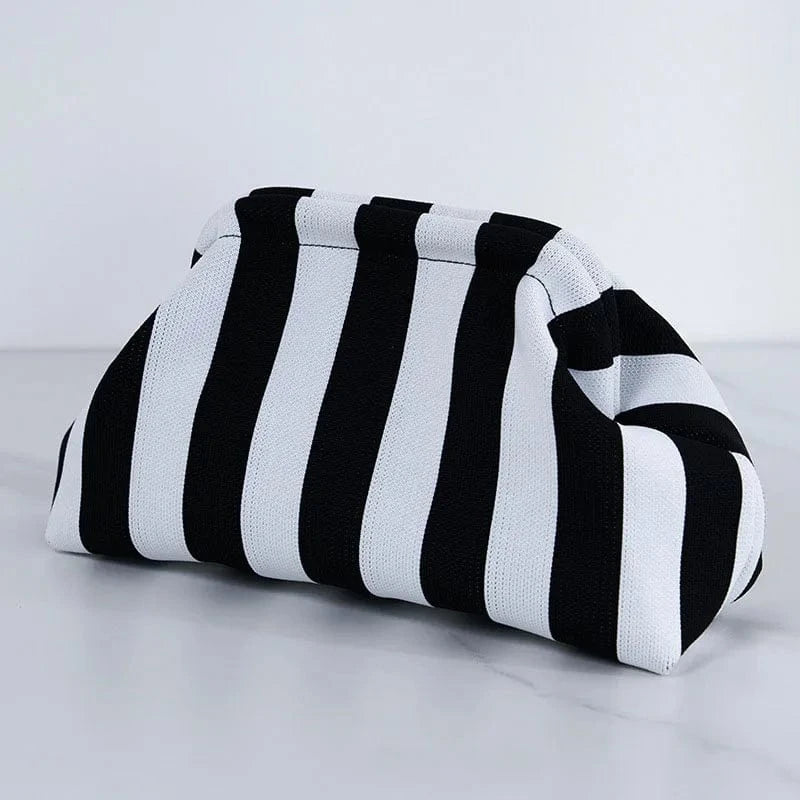 Primadon Handtaschen Zebra Schwarz-Weiß Clara leichte Clutch Tasche für Damen Sommer