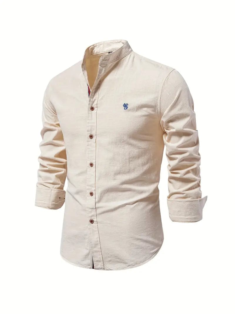 Primadon Hemdblusen Aprikose / XS Benjamin | Elegantes Herrenhemd Langarm für Frühling und Herbst