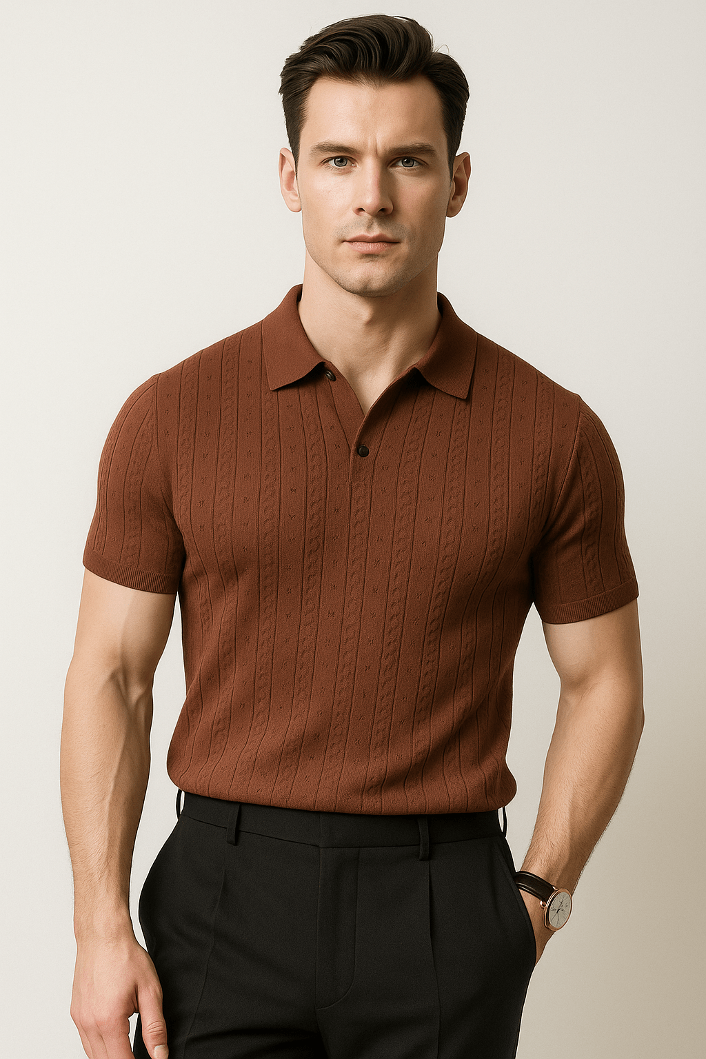 Primadon Hemdblusen Braun / XS Lumin elegantes Slim Fit Hemd für Herren Baumwollmix