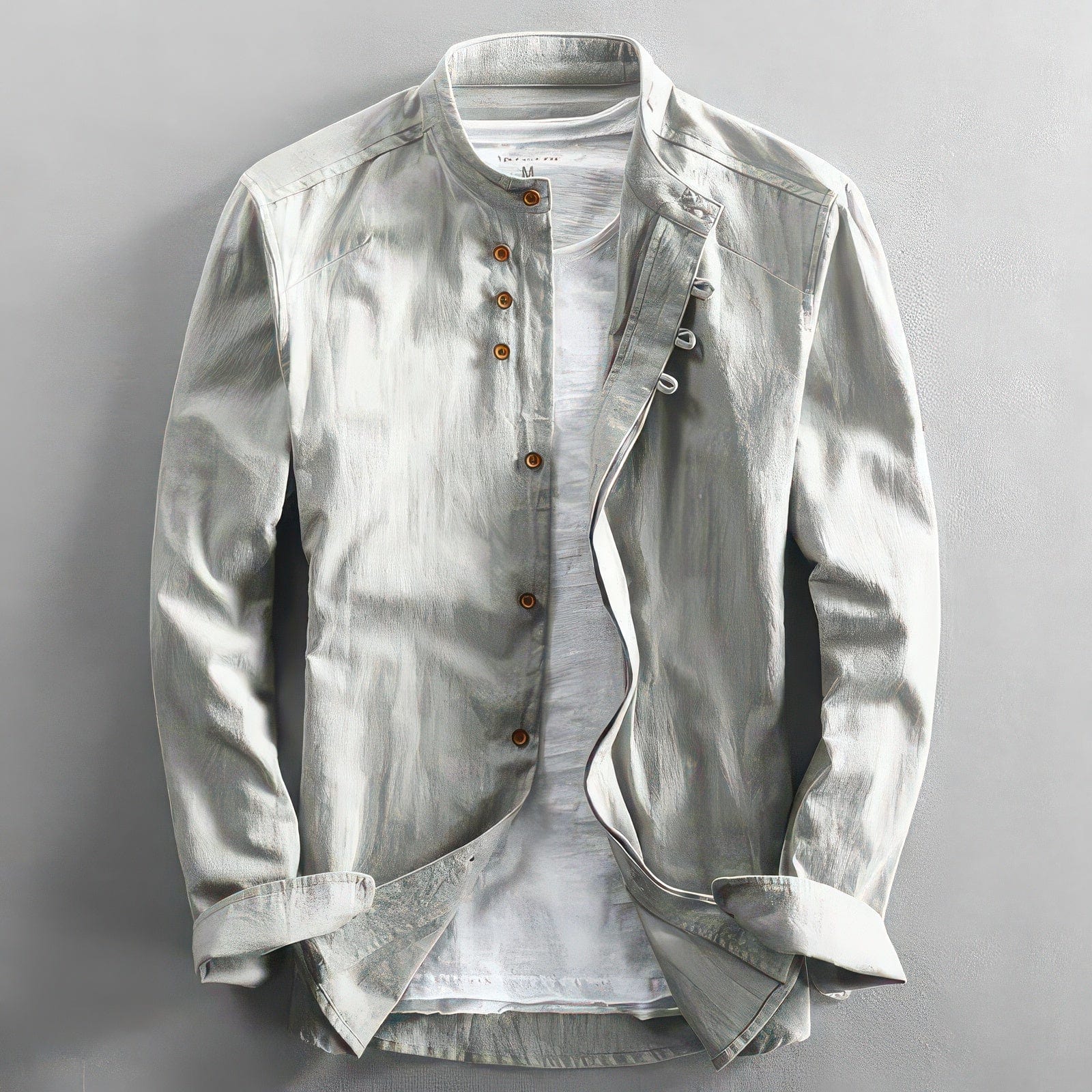 Primadon Hemdblusen Grau / S Milo slim fit Hemd für Herren atmungsaktiv