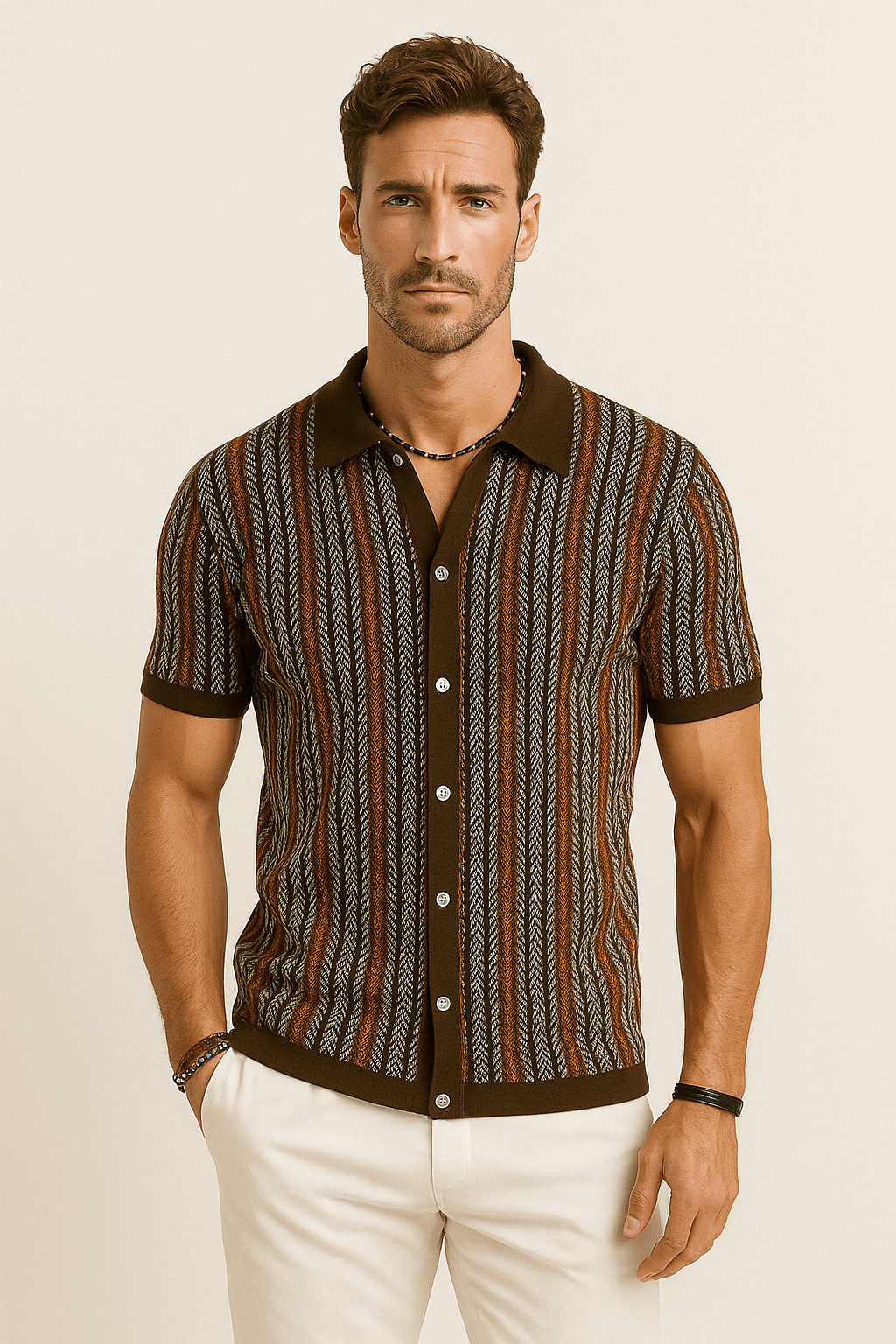 Primadon Hemdblusen Marlon atmungsaktives Baumwollhemd für Herren slim fit