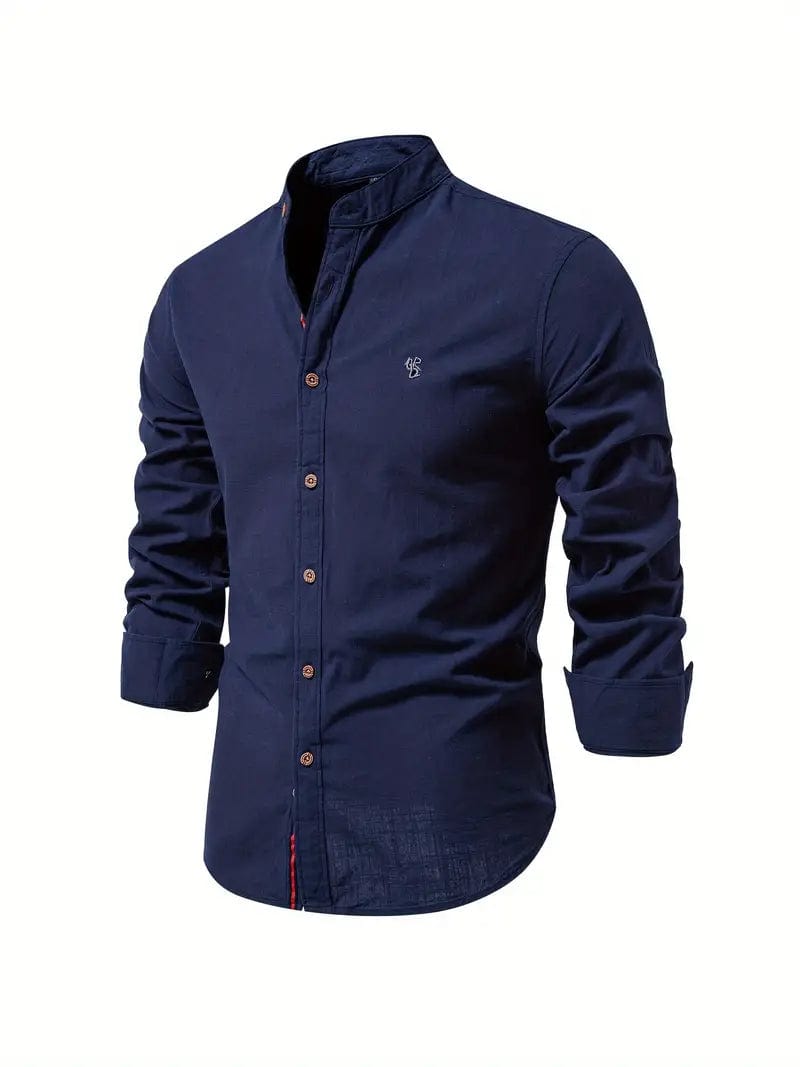 Primadon Hemdblusen Navy blau / XS Benjamin | Elegantes Herrenhemd Langarm für Frühling und Herbst