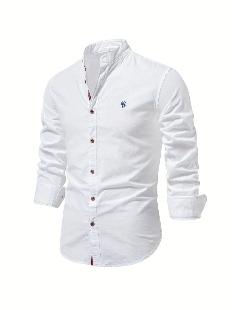 Primadon Hemdblusen Weiß / XS Benjamin | Elegantes Herrenhemd Langarm für Frühling und Herbst
