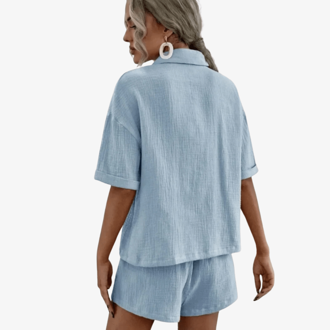 Primadon Hemden & Blusen Amelie | lässiges Baumwollset für Damen Sommer locker