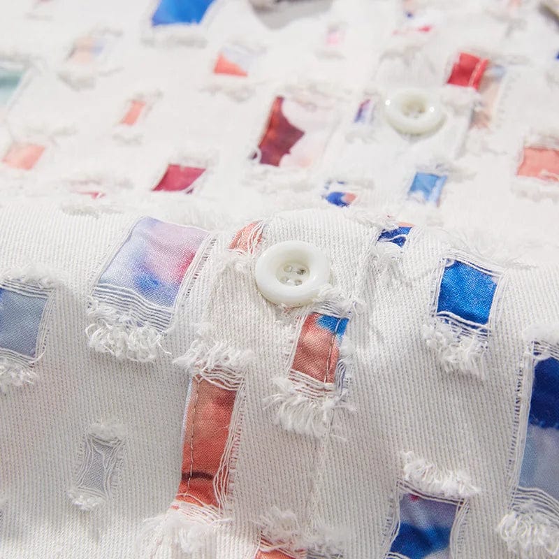 Primadon Hemden Clara | Lässiges Denim-Hemd für Damen mit fransigen Akzenten