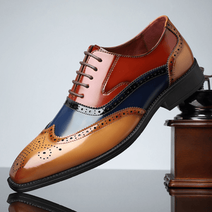 Primadon Herren Anzugschuhe Kognak Mitternacht / 37.5 Maxime elegante Lederschuhe für Herren Patentleder