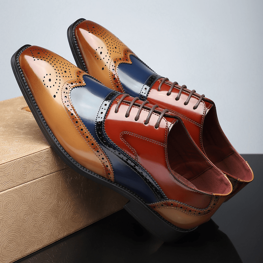 Primadon Herren Anzugschuhe Maxime elegante Lederschuhe für Herren Patentleder