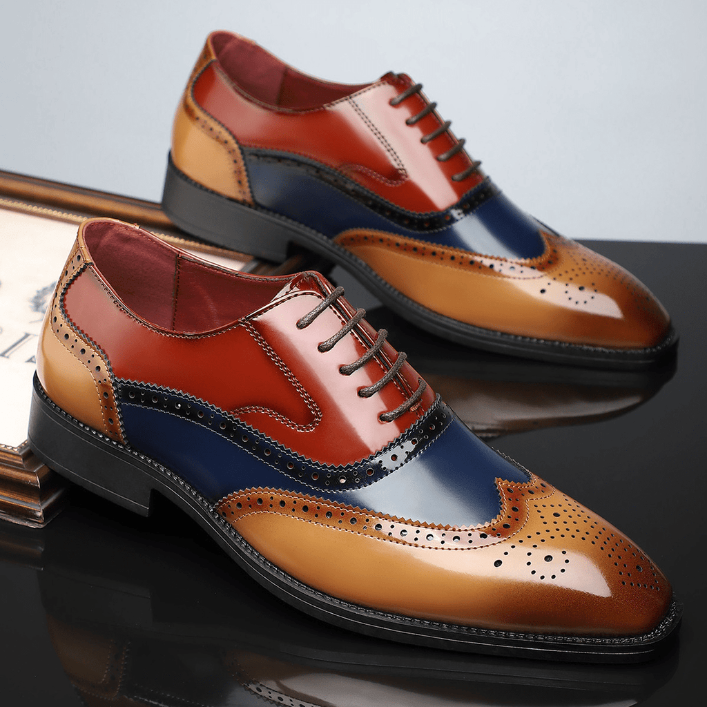 Primadon Herren Anzugschuhe Maxime elegante Lederschuhe für Herren Patentleder