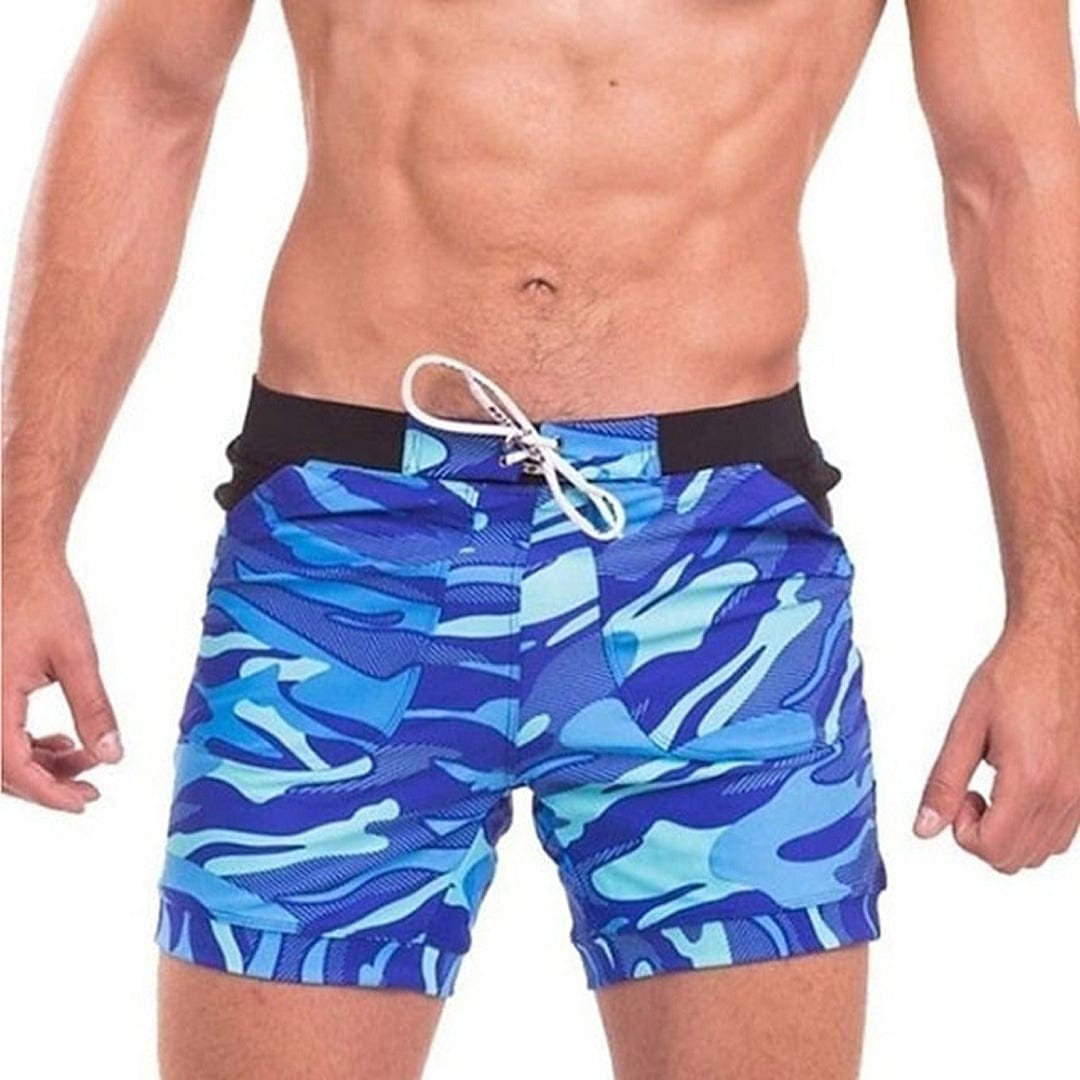 Primadon Herren Badebekleidung Blau / S Dwayne | Schnelltrocknende Badeshorts für Herren Sommer