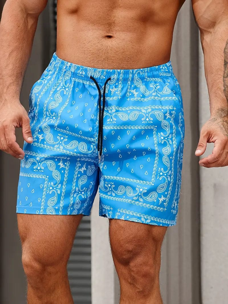 Primadon Herren Badebekleidung Blau / S Ralph | Bequeme Badeshorts für Herren Sommer schnelltrocknend