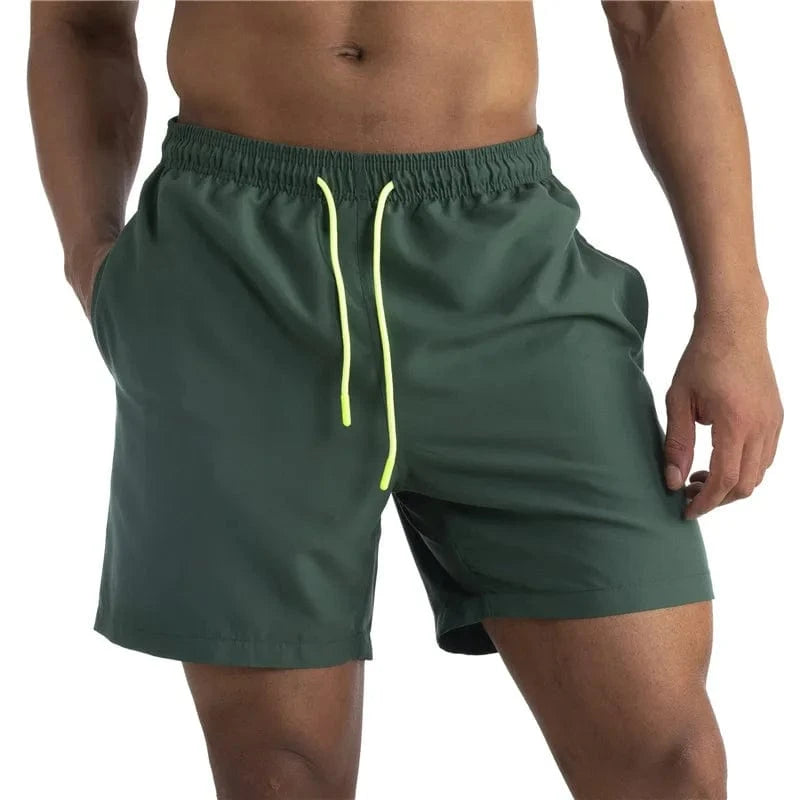 Primadon Herren Badebekleidung Dunkelgrün / M Leon | Atmungsaktive Badehosen für Herren Sommer