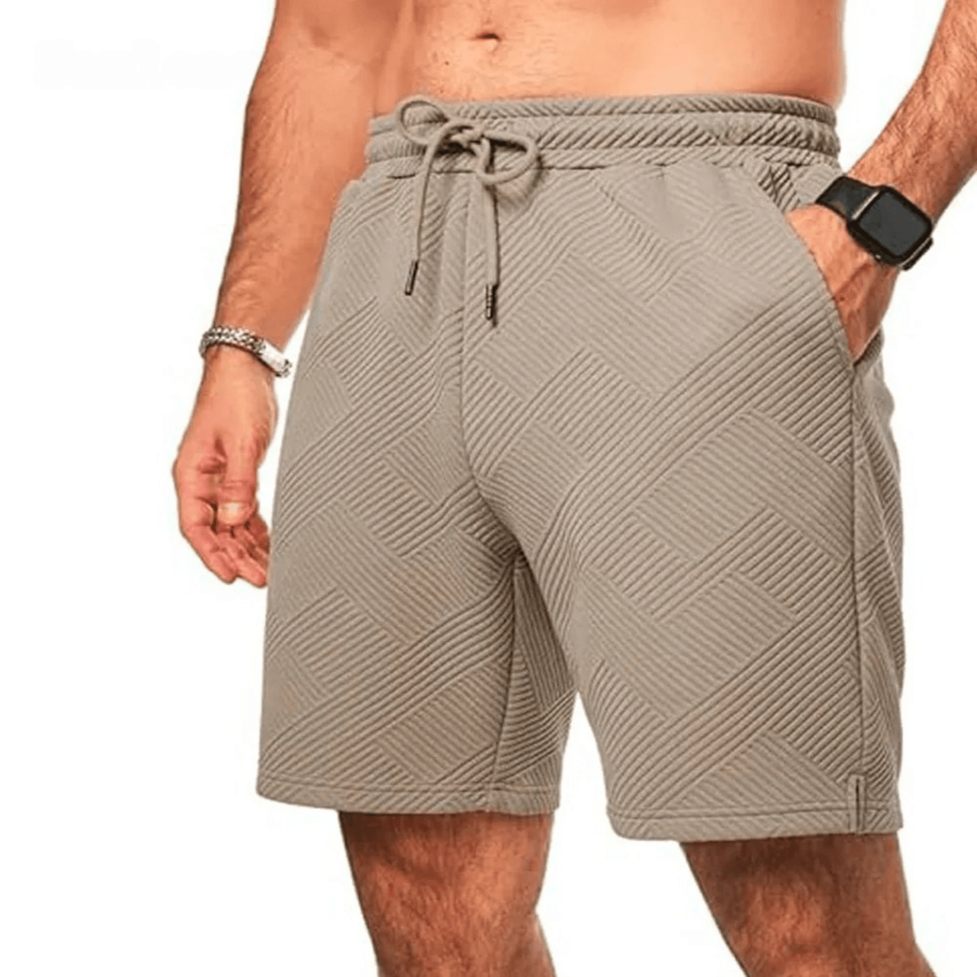 Primadon Herren Badebekleidung Khaki / L Bari | lässige Shorts für Herren Sommer
