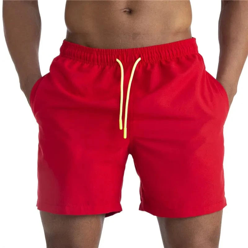 Primadon Herren Badebekleidung Rot / M Leon | Atmungsaktive Badehosen für Herren Sommer