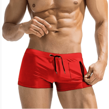 Primadon Herren Badebekleidung Rot / S Jeffrey | Stilvolle Badehose für Herren leicht