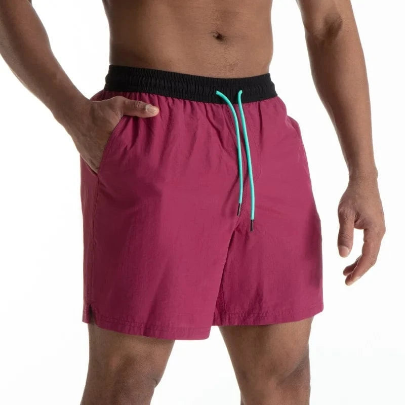 Primadon Herren Badebekleidung Schwarz Lila / M Leon | Atmungsaktive Badehosen für Herren Sommer