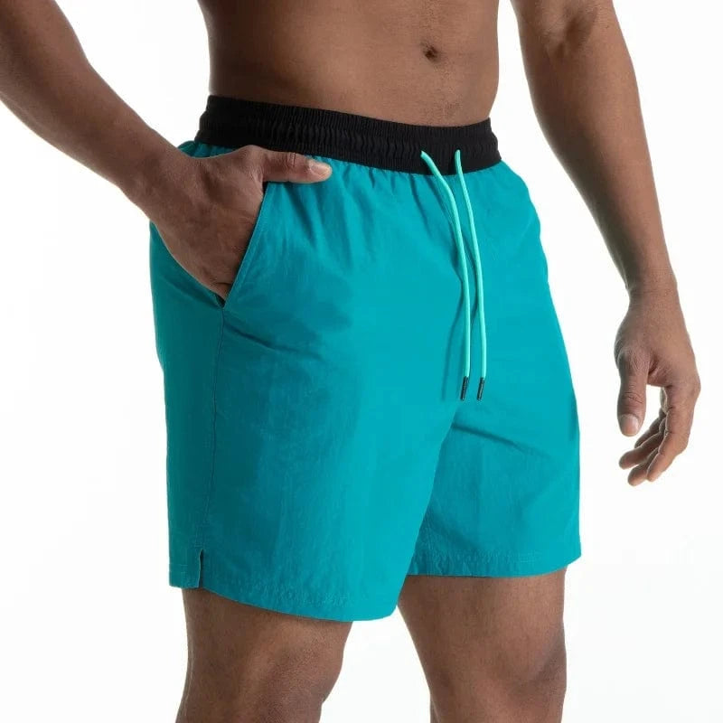 Primadon Herren Badebekleidung Schwarz Seeblau / M Leon | Atmungsaktive Badehosen für Herren Sommer