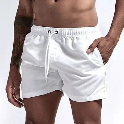 Primadon Herren Badebekleidung Weiß / S Leon | Atmungsaktive Badeshorts für Herren Sommer