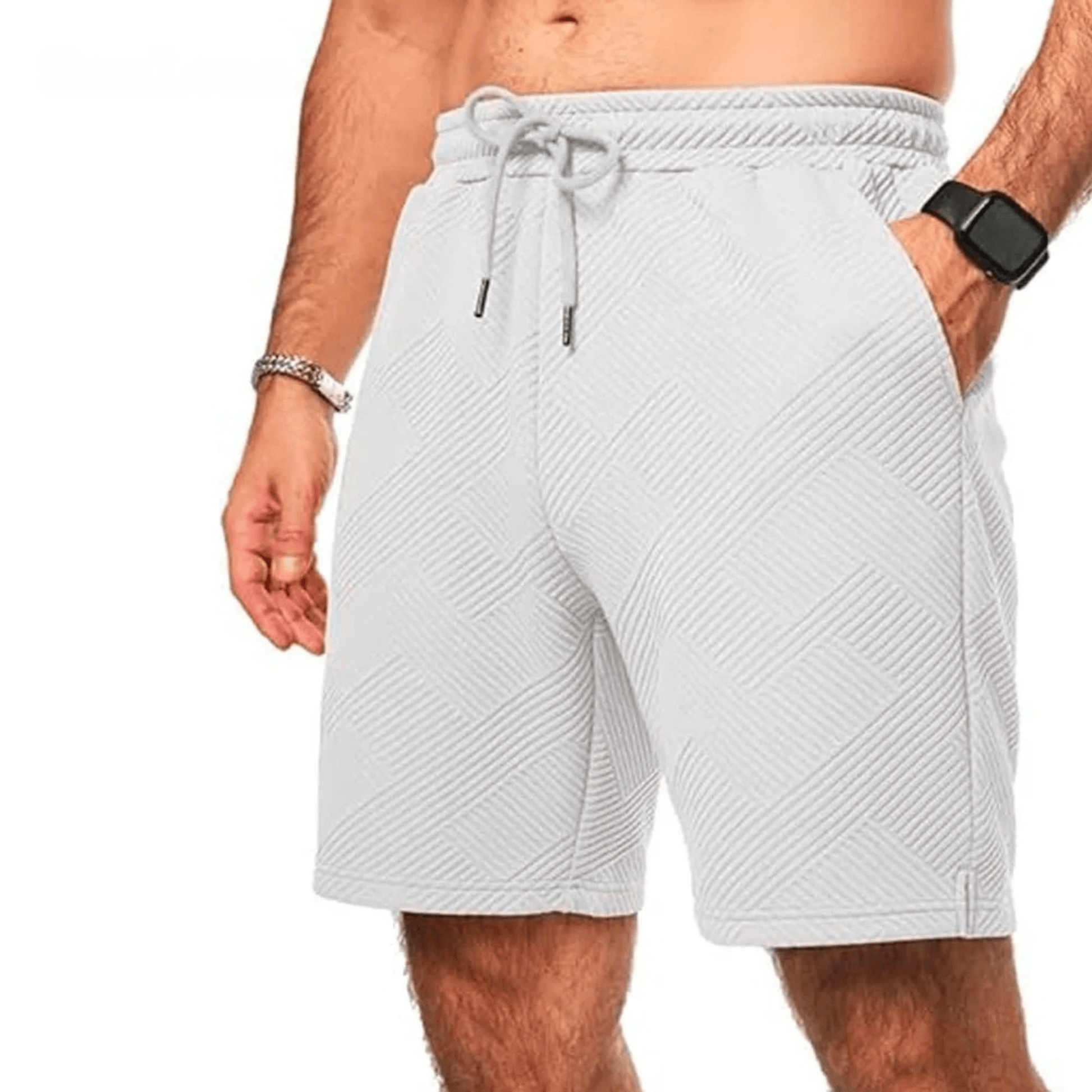 Primadon Herren Badebekleidung Weiß / XXXL Bari | lässige Shorts für Herren Sommer
