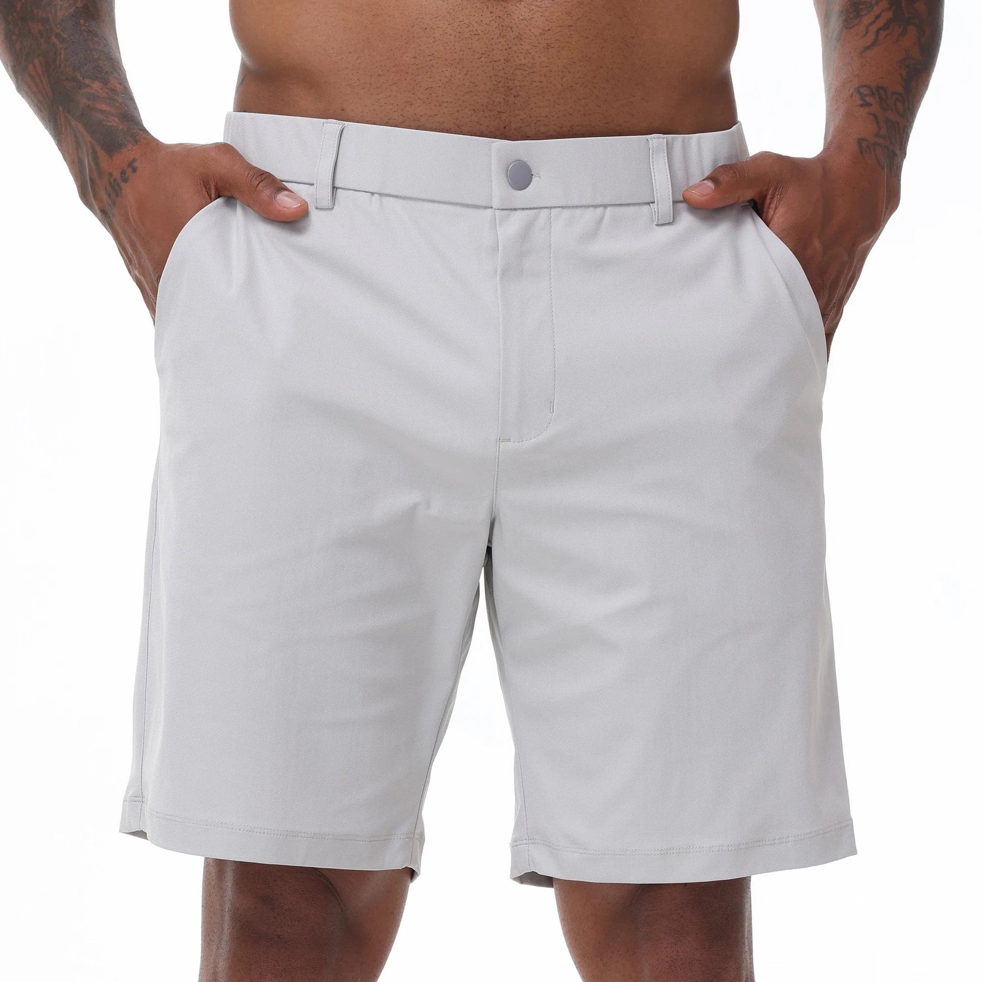 Primadon Herren Cargo-Shorts Silber / 34 Caro | elegante Cargo Shorts für Herren Golf