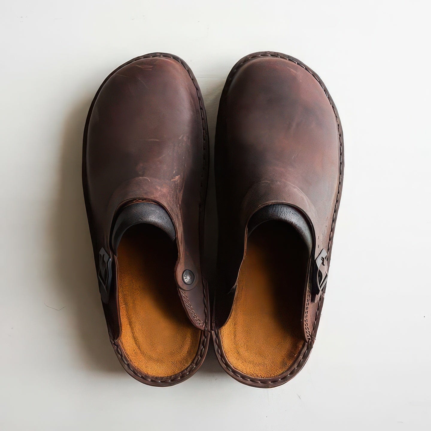 Primadon Herren Clogs & Pantoletten Dunkelbraun / 38 Miko | leichte Clogs für Herren atmungsaktiv