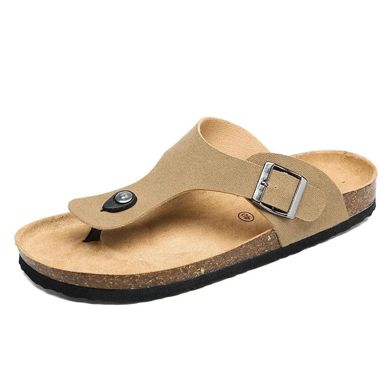 Primadon Herren Flip-Flops Aprikose / 41 Tom | lässige Flip Flops für Herren Kork