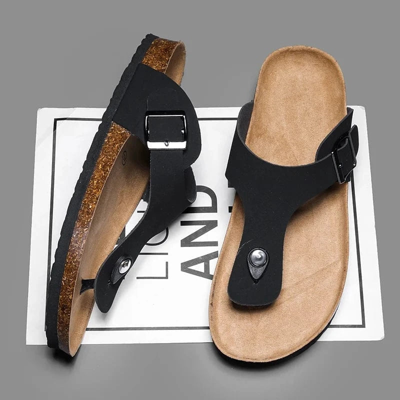 Primadon Herren Flip-Flops Tom | lässige Flip Flops für Herren Kork