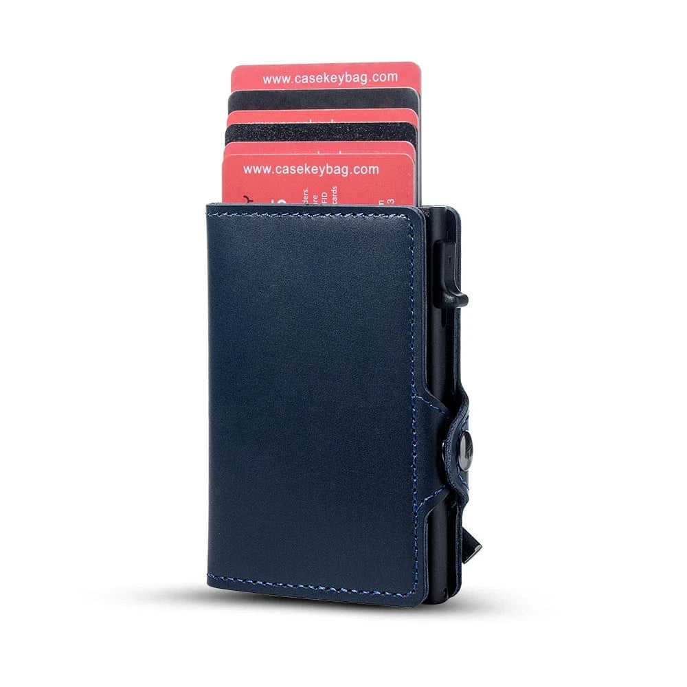 Primadon Herren Geldbörsen Blau Schwarz Box Jonas elegante Geldbörse für Herren rfid-schutz