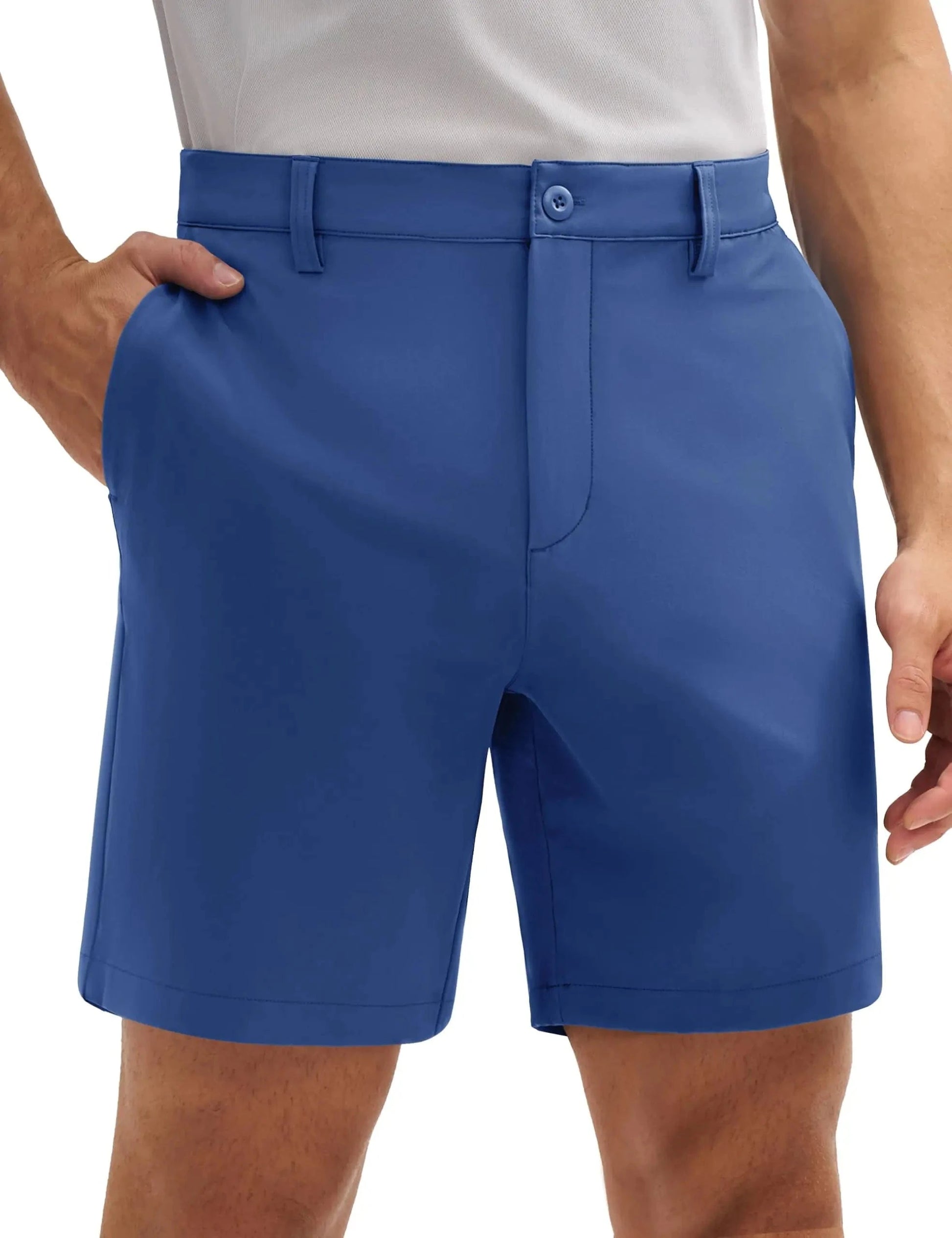 Primadon Herren Golf Shorts Blaugrau / S Taro | schnell trocknende Shorts für Herren sportlich