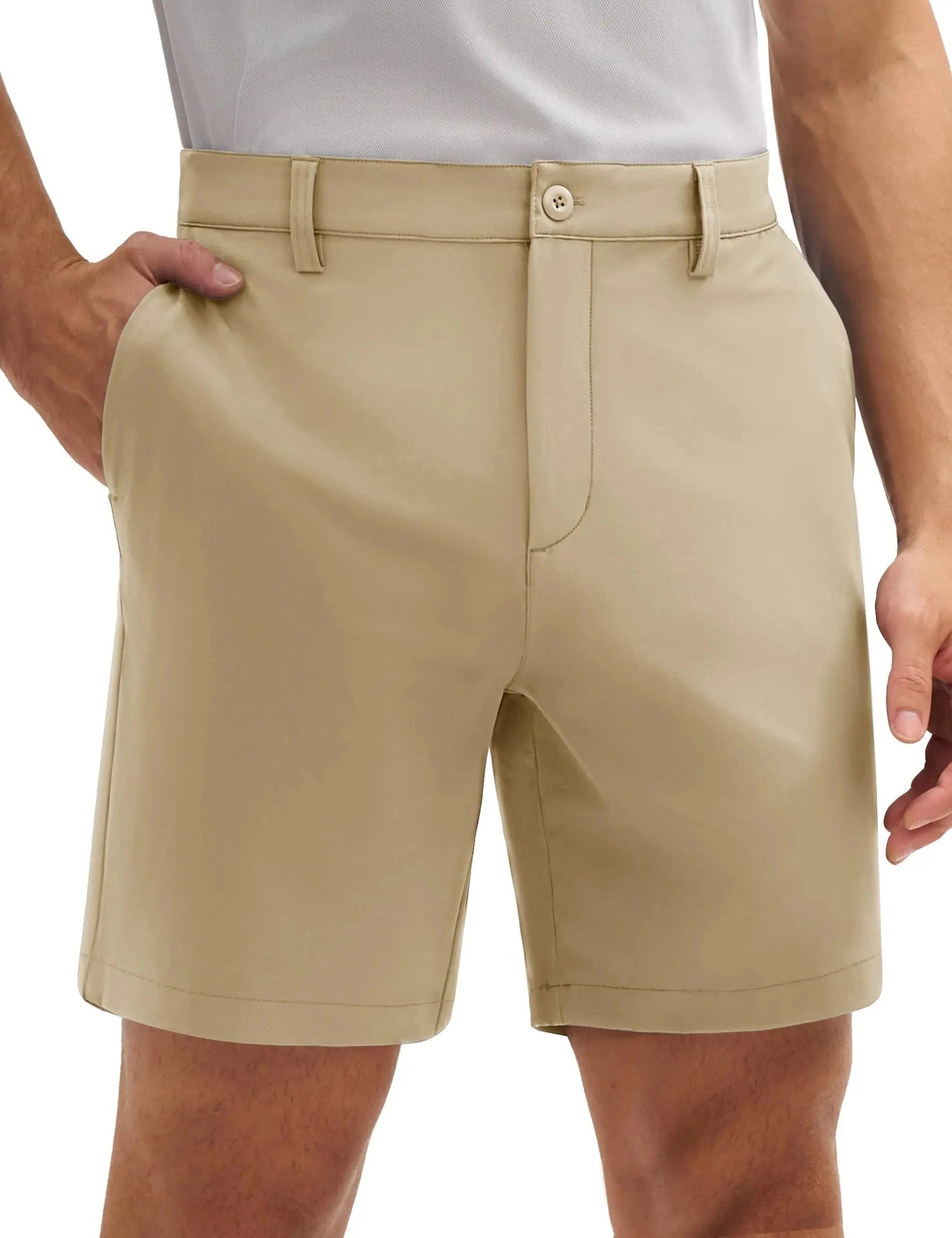 Primadon Herren Golf Shorts Khaki / M Taro | schnell trocknende Shorts für Herren sportlich