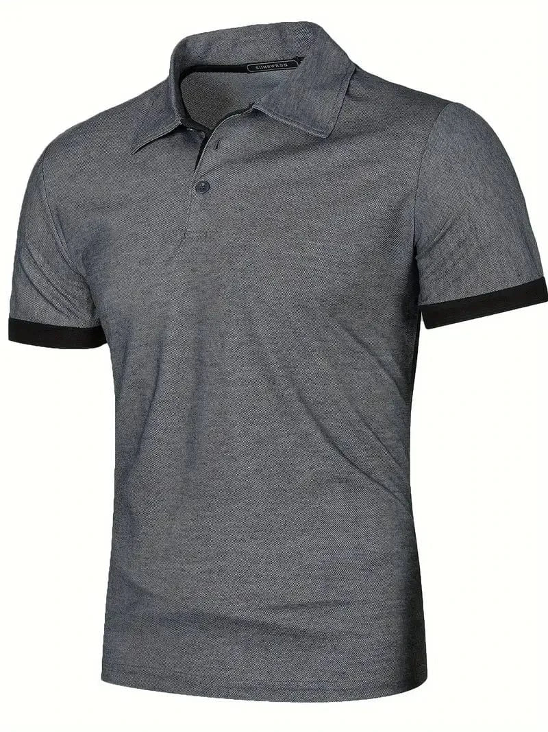Primadon Herren Poloshirts Dunkelgrau / XL Luan atmungsaktives Polohemd für Herren regular fit