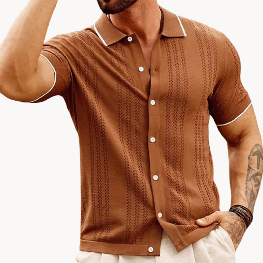 Primadon Herren Poloshirts Malte | elegantes Strickhemd für Herren Baumwolle